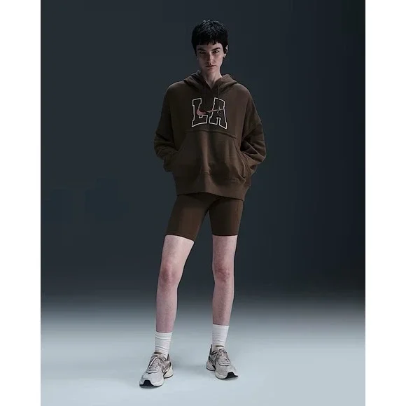 Nike Sportswear Phoenix Fleece Womens Oversized Hoodie HQ3024 LA Brown SMALL NEW - Picture 10 of 10
